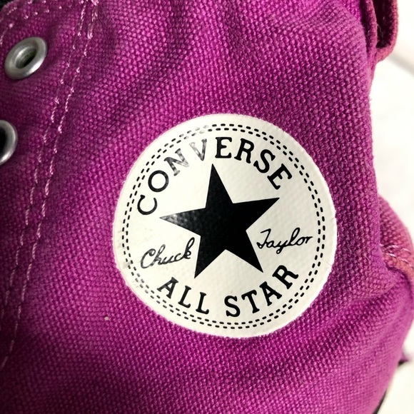 Girls Purple & Green Converse Allstar Shoes. Size 3.
Like New - Picture 3 of 4